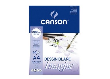 Blocco collato lato corto IMAGINE A4 50 fg. 200 gr.