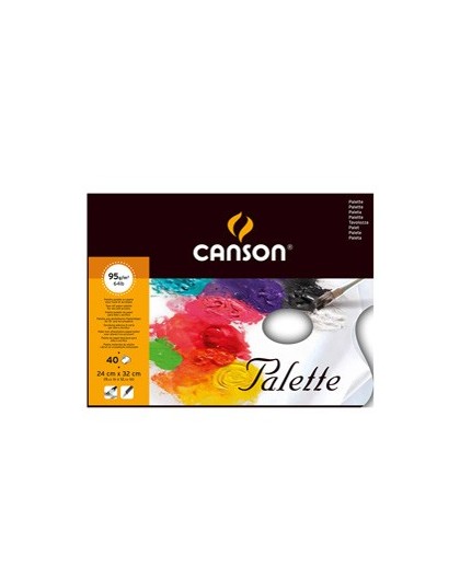 Blocco tavolozza collato 2 lati CANSON 24x32 cm 40 fg. 95 gr. Canson