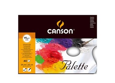 Blocco tavolozza collato 2 lati CANSON 24x32 cm 40 fg. 95 gr. Canson