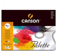 Blocco tavolozza collato 2 lati CANSON 24x32 cm 40 fg. 95 gr. Canson