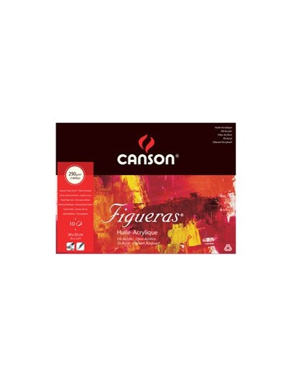 Blocco collato lato corto FIGUERAS 24x33 cm - 4F 10 fg. 290 gr. Canson