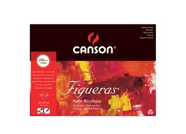 Blocco collato lato corto FIGUERAS 24x33 cm - 4F 10 fg. 290 gr. Canson