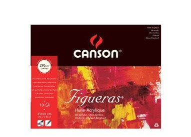 Blocco collato lato corto FIGUERAS 33x41 cm - 6F 10 fg. 290 gr. Canson