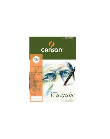 Blocco collato lato corto "C" A' GRAIN A3 30 fg. 180 gr. Canson