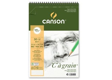 Album spiralato lato corto "C" A' GRAIN A4+ 30 fg. 125 gr. Canson
