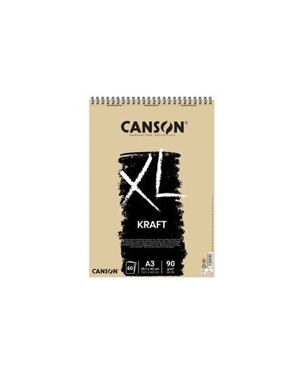 Album spiralato lato corto XL KRAFT A3 60 fg. 90 gr. Canson