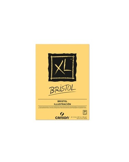 Blocco collato lato corto XL BRISTOL A4 50 fg. 180 gr. Canson