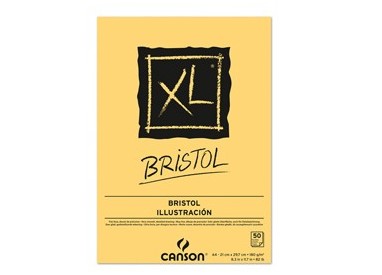 Blocco collato lato corto XL BRISTOL A4 50 fg. 180 gr. Canson