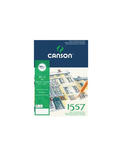 Blocco collato lato corto 1557 A3 30 fg. 180 gr. Canson