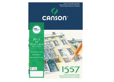 Blocco collato lato corto 1557 A3 30 fg. 180 gr. Canson