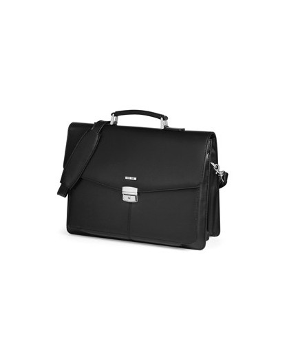 Cartella in similpelle nero dim. 41x32x16cm City Time