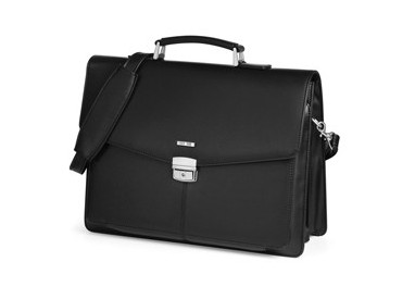 Cartella in similpelle nero dim. 41x32x16cm City Time