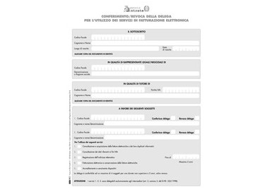 Modulo per conferimento/revoca deleghe fatt.elet. 29,7x21cm E0018 Edipro