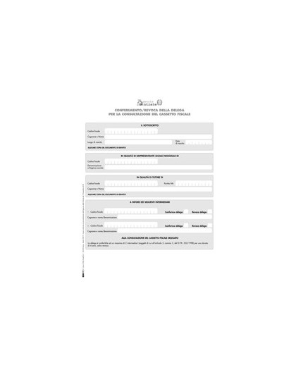 Modulo per conferimento/revoca deleghe cass.fisc. 29,7x21cm E0019 Edipro