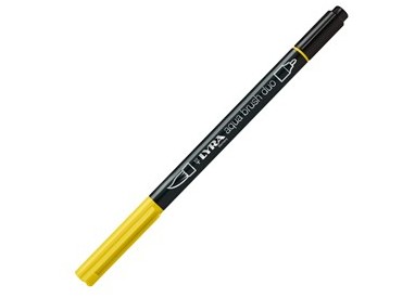 Pennarello a 2 punte AQUA BRUSH DUO giallo cromo chiaro LYRA L6520006