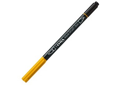 Pennarello a 2 punte AQUA BRUSH DUO giallo cromo scuro LYRA L6520009