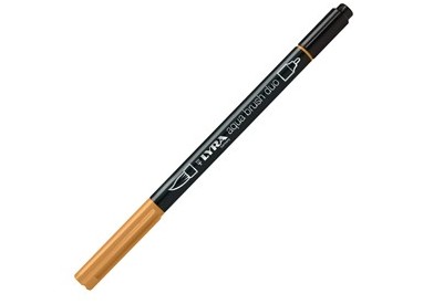 Pennarello a 2 punte AQUA BRUSH DUO ocra bruna LYRA L6520082