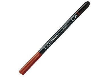 Pennarello a 2 punte AQUA BRUSH DUO rosso indiano LYRA L6520092