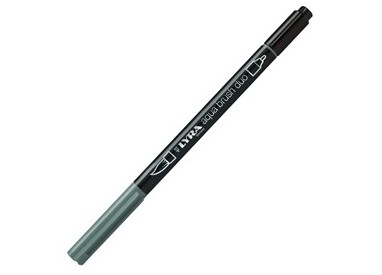 Pennarello a 2 punte AQUA BRUSH DUO grigio medio freddo LYRA L6520097