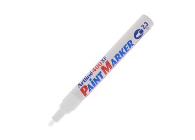 Marcatore artline A 400 punta tonda a vernice bianco