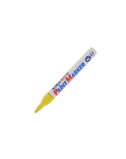 Marcatore artline A 400 punta tonda a vernice giallo