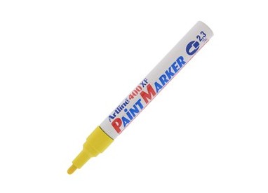 Marcatore artline A 400 punta tonda a vernice giallo