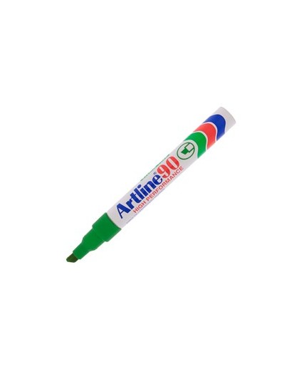 Marcatore artline A 90 permanente punta scalpello verde