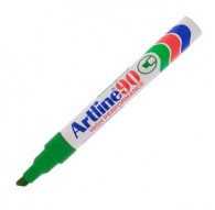 Marcatore artline A 90 permanente punta scalpello verde