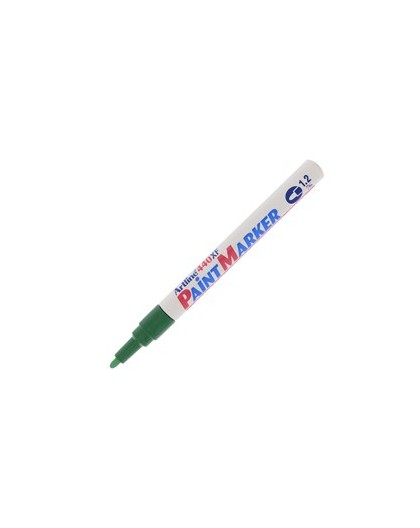 Marcatore artline A 440 punta tonda fine a vernice verde