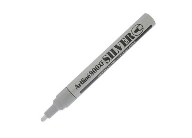 Marcatore artline A 900 a vernice punta tonda argento
