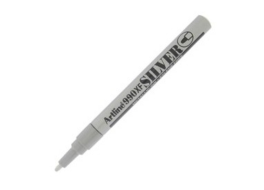 Marcatore artline A 990 punta tonda fine a vernice argento