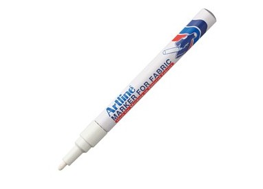 Marcatore per tessuto artline punta tonda 1,2mm bianco