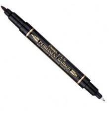 Marcatore permanente Twin Tip doppia punta F/EF nero Pentel