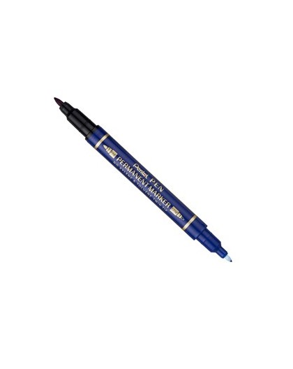 Marcatore permanente Twin Tip doppia punta F/EF blu Pentel