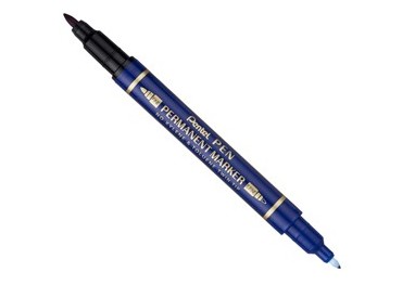 Marcatore permanente Twin Tip doppia punta F/EF blu Pentel