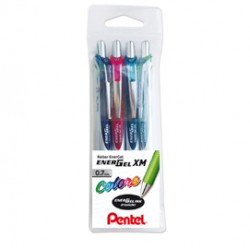 Astuccio 4 colori roller scatto ENERGEL XM Click PENTEL