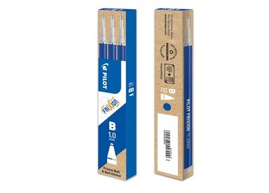 Set 3 refill sfera FRIXIONball CLICKER 1.0mm blu Pilot
