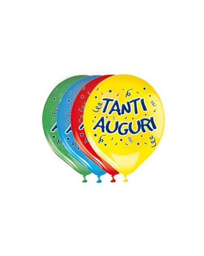 Busta 20 palloncini in lattice Ø30cm Tanti Auguri Big Party