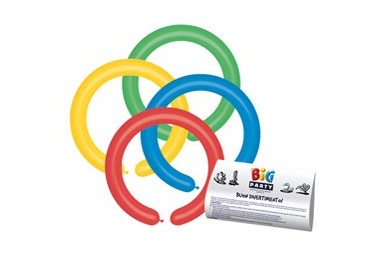 Busta 25 palloncini modellabili in lattice Ø5cm Colori Assortiti Big Party