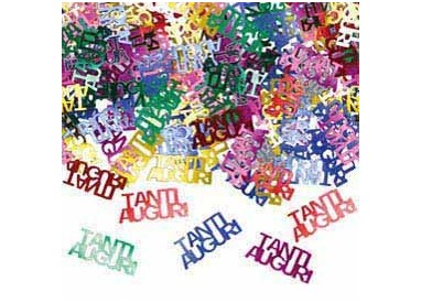 Busta 15gr coriandoli in plastica "Tanti Auguri" Big Party
