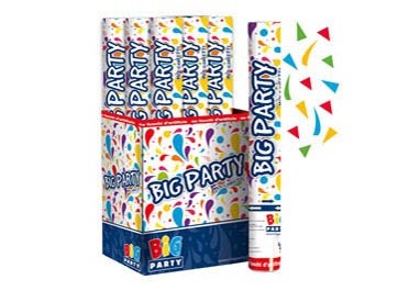 Sparacoriandoli Cannon colori assortiti gittata 8mt Big Party