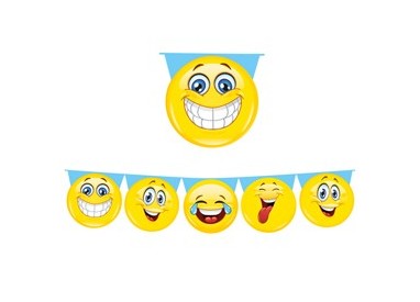 Festone sagomato Emoticons lungh. 6mt Big Party