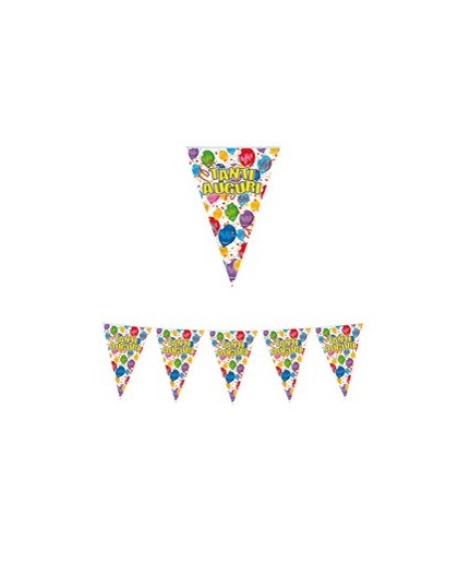 Festone bandiere Tanti Auguri lungh.6mt Big Party