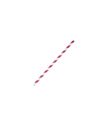 12 cannucce Stripes in carta rosso/bianco Big Party
