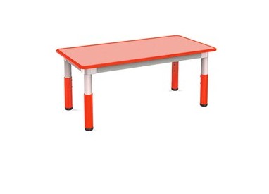 Tavolo telescopico 120x60x46cm H46/58cm rosso CWR