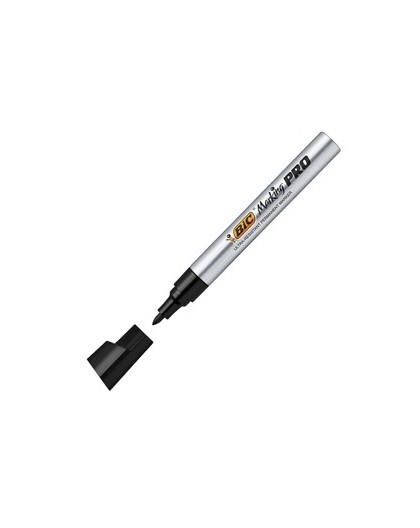Scatola 12 marcatori Nero punta tonda Marking Pro Bic
