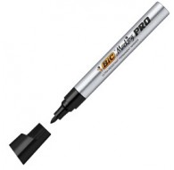 Scatola 12 marcatori Nero punta tonda Marking Pro Bic