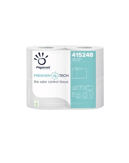 Pacco 4RT Carta igienica 3 veli 25,3mt 230 strappi Freshen Tech Papernet