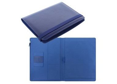 Portablocco Metropol 32x24,5x2,6cm similpelle navy chiusura elastico Filofax