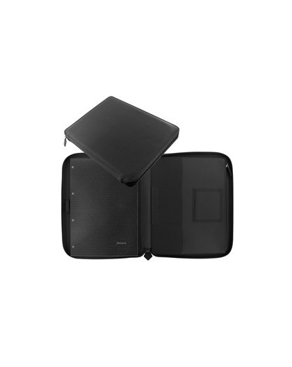 Portablocco Metropol 32x24,5x2,6cm similpelle nero chiusura zip Filofax